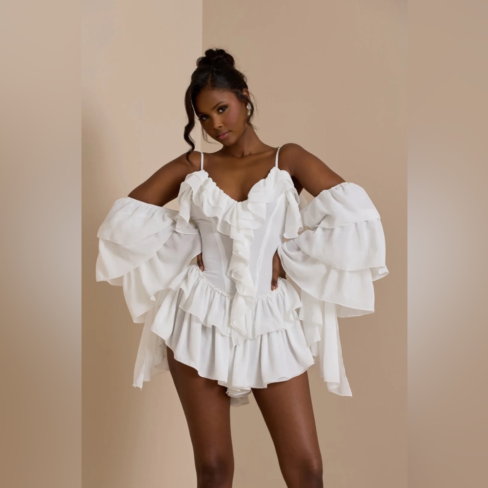 NWT wanderldoll white dress/romper US2 UK6